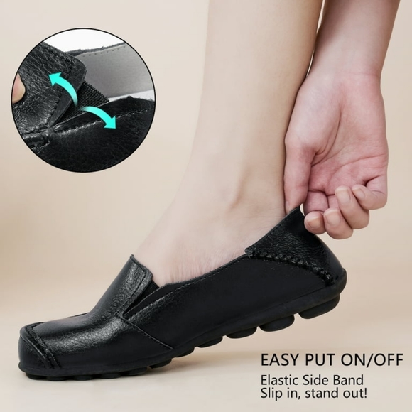 Almusen Flats PU Leather Comfort Flat Shoes Size 37EU 6.5US NWOT - Picture 11 of 11